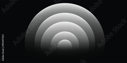 sensor waves set icon on grid transparent, ripple white color, sound wave light effect, radar and sonar digital technology, vector illustration