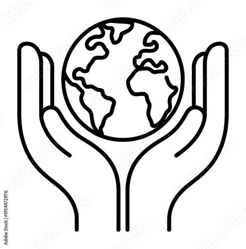 Hands holding the Earth, symbolizing care and protection of the planet