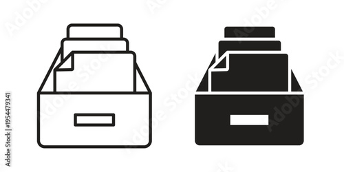 Archive icon for mobile application, button and website design.