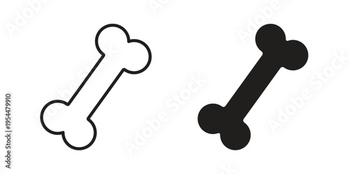 Bones icon for mobile application, button and website design.