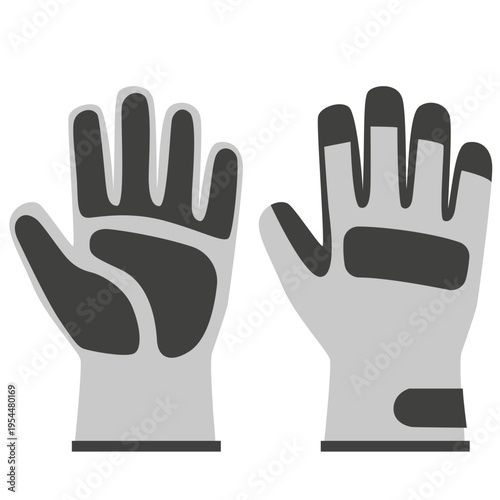 Gray work gloves for labor day, safety equipment, worker protection, construction sites, skilled trades, professional gear, and hand safety.