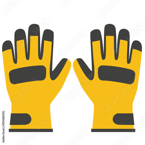 Yellow work gloves for labor day, safety equipment, worker protection, construction sites, skilled trades, professional gear, and hand safety protection.