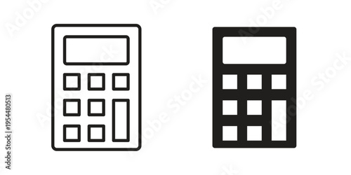 Calculator icon for mobile application, button and website design.