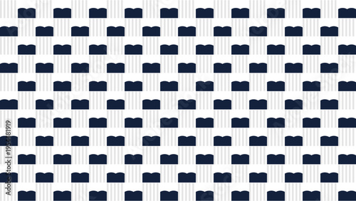 Seamless Dark Blue and White Wicker Pattern vector background