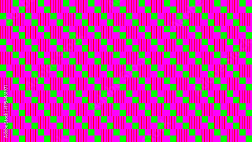 Abstract Diagonal Pink and Green Pixelated Pattern vector background