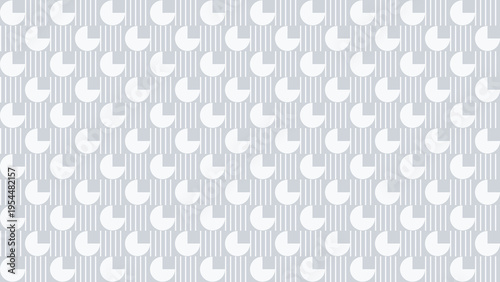 Geometric Seamless Pattern With Crescent and Stripes vector background