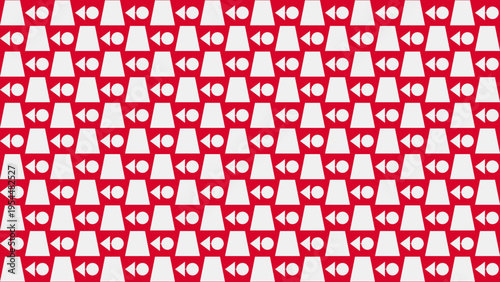 Atomic Energy Pattern on Red Background vector background