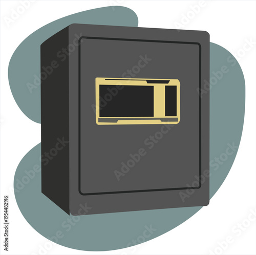 cash safe. Digital safe deposit box. Private vault box. Money box code. Secure document storage. Money cash box. Money locker.
