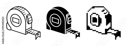 Measuring Tape Icon Set Vector Illustration