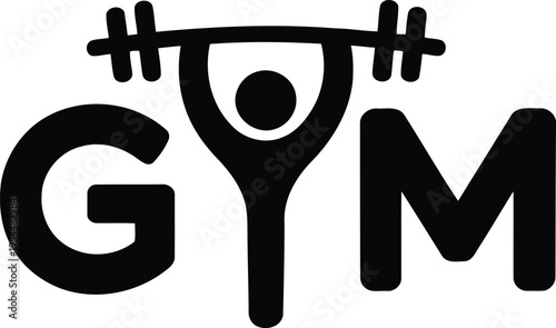 A black and white logo for a gym