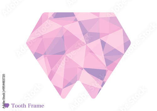 ローポリテクスチャの歯のイラスト