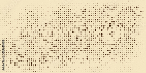 Abstract background with elegant soft cream and pale yellow pop art halftone dot pattern eps10
