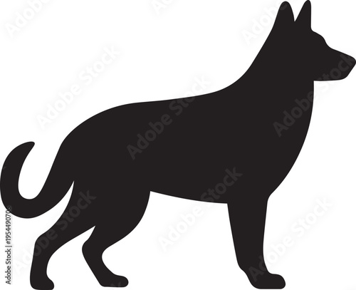 Husky Dog Silhouette Pet Animal Vector Design On White Background Silhouette