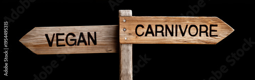 Vegan vs. Carnivore Dietary Choice Signpost