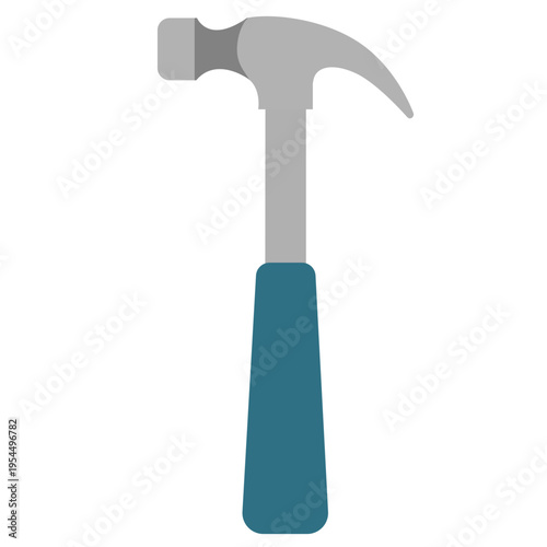 Teal hammer icon for construction work, labor day, building tools, carpentry, skilled trades, professional equipment, nail driving, and worker craftsmanship in various projects.