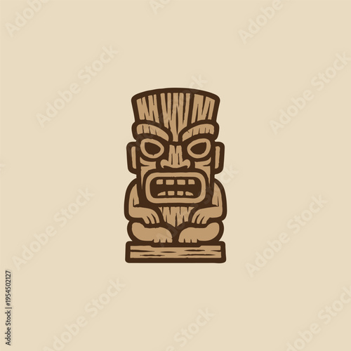 Ancient Wooden Tiki Logo