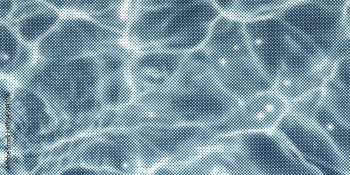 Blue and white water ripples light surface overlay background. 3d clear ocean surface pattern with reflection effect backdrop. Marble desaturated texture.