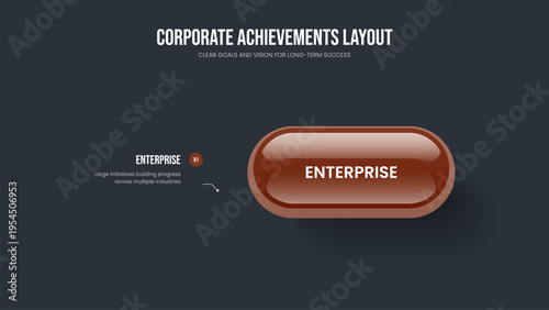 Marketing Solution Slideshow Design Vector Illustration. Investor Performance One Option Infographic Presentation Template. Digital Briefing 1 Element Diagram Frame Layout.