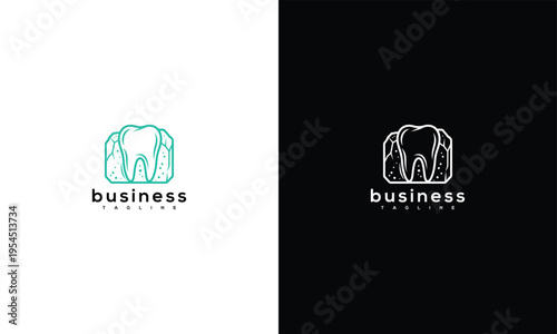 Minimalist Line Art Tooth Logo for Dental Clinic or Oral Healthcare Business