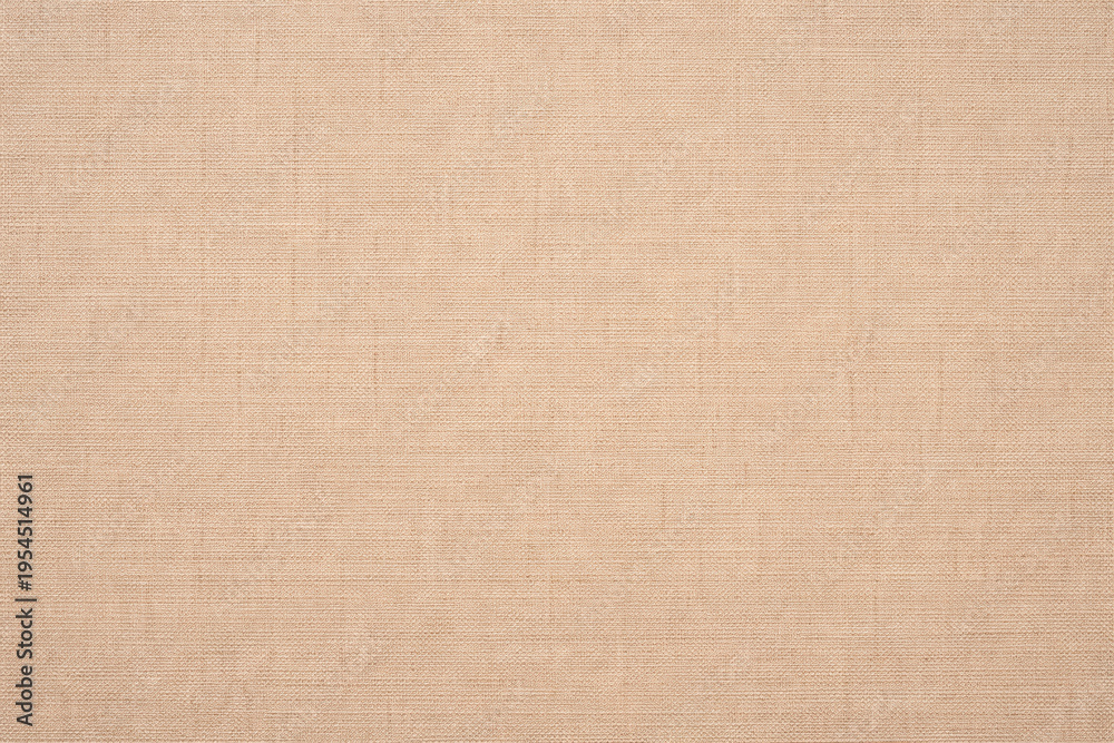 Fototapeta premium Seamless light brown canvas fabric texture with fine cotton weave and soft natural variation. Evenly lit clean surface with warm neutral tones, minimalistic background, ultra detailed and perfect for 