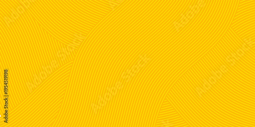 Yellow instant noodle, pasta and spaghetti texture with geometric wavy lines. Ramen, pasta vector pattern. Background abstract food illustration