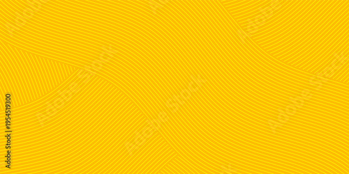 Yellow instant noodle, pasta and spaghetti texture with geometric wavy lines. Ramen, pasta vector pattern. Background abstract food illustration