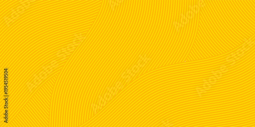 Yellow instant noodle, pasta and spaghetti texture with geometric wavy lines. Ramen, pasta vector pattern. Background abstract food illustration