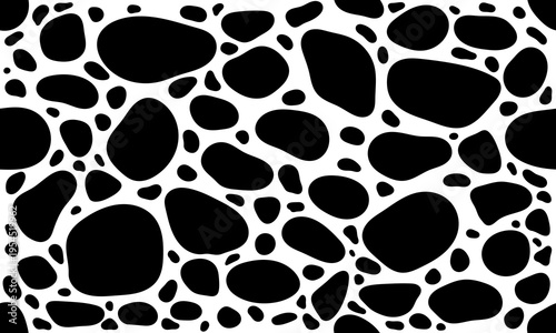 Black river gravels seamless pattern