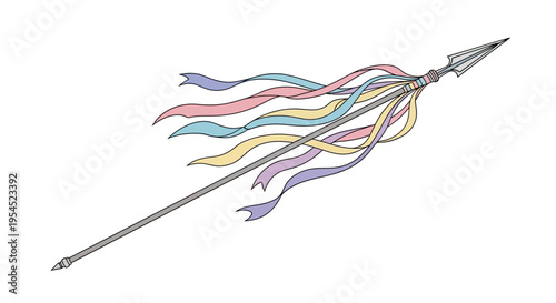 Colorful Ribbon Tassel Decoration Object.