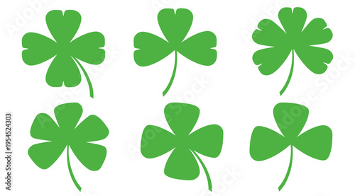 Clover leaf illustration in flat style. Clover leaf vector design symbolizes trust, hope, love, and good luck.