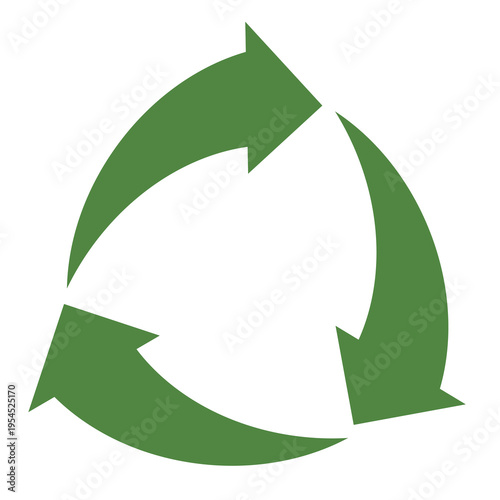 green recycling arrow. renewable ecological and natural icon element