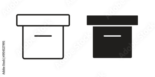 Archive icon collection on white background. Vector icon art.