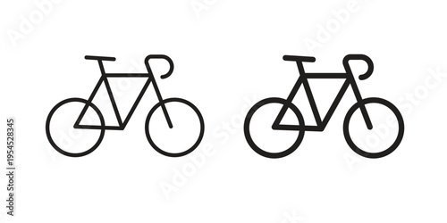 Biking icon collection on white background. Vector icon art.