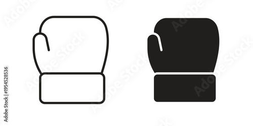 Boxing glove icon collection on white background. Vector icon art.