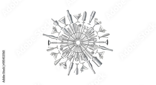 Vector illustration of a bartender expertise icon design for World Bartender Day with a business background