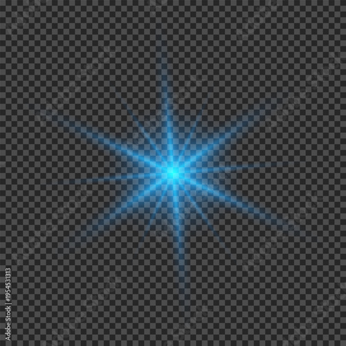 Light effect of blue lens flares