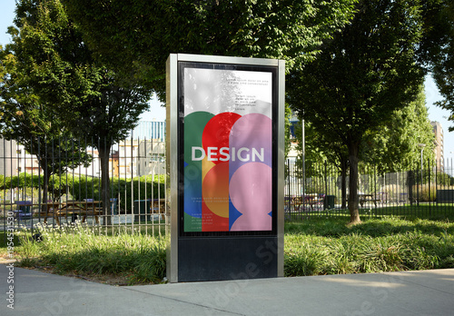 Mockup Of Vertical Customizable Sign In City