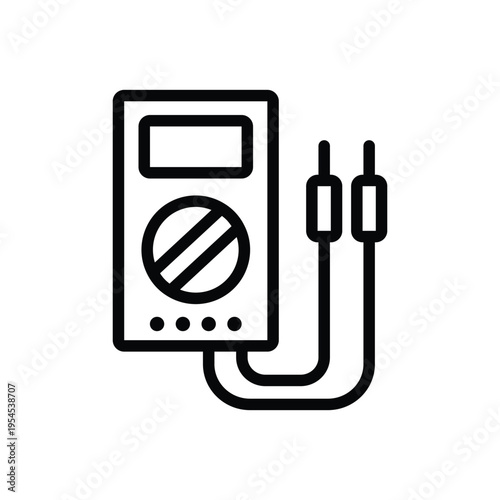 Digital Multimeter Tool with LCD Screen and Test Probes.