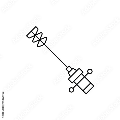 Illustration of a Simple Kitchen Whisk for Mixing Batter.