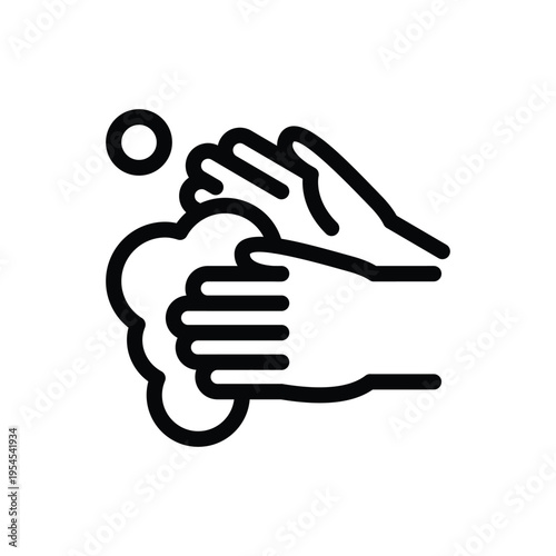 Hands Wash Liquid Soap outline icon vector design good for web or mobile app