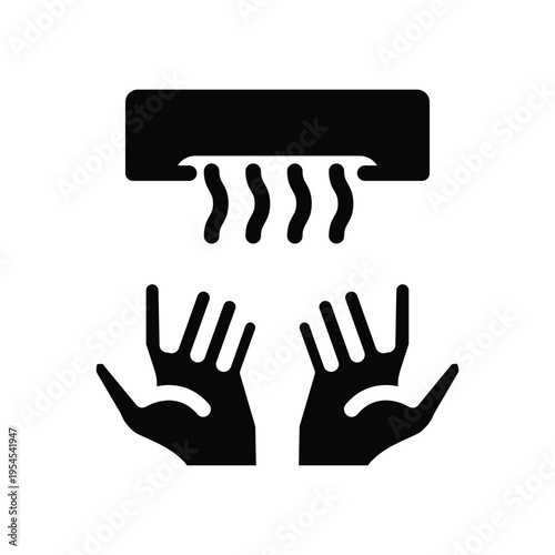 hand dryer solid icon vector design good for web or mobile app