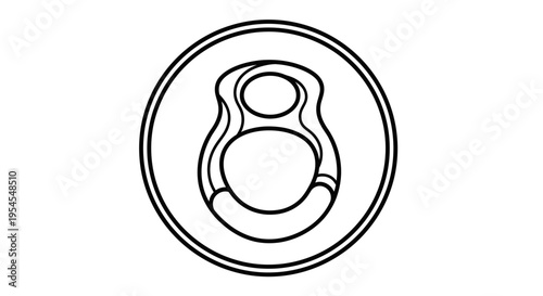 Top View of Open Soda Can Tab, Refreshment Beverage Packaging Detail