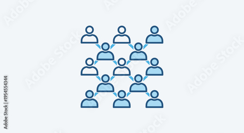 Network of connected people icons representing social connections and community.