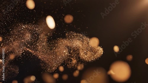 Gold particles and glitter floating in mid-air Full HD 4K Download 2025 2026