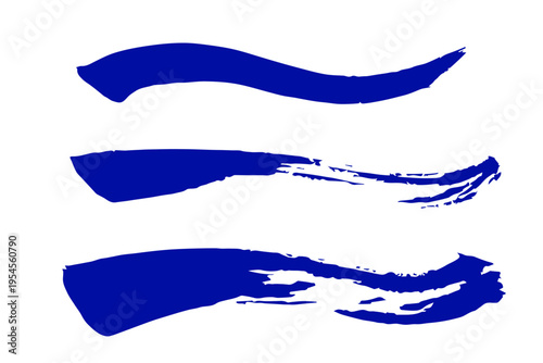 青インクブラシストローク抽象テクスチャ背景素材