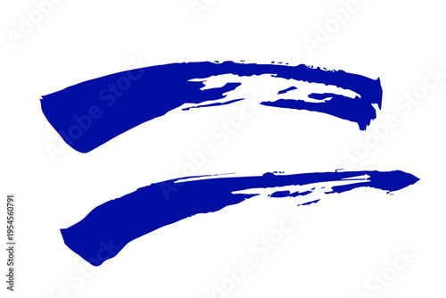 青インクブラシストローク抽象テクスチャ背景素材