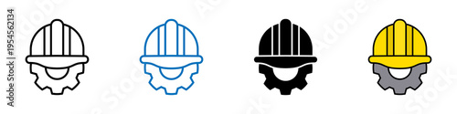 Construction multi - style icon design concept	
