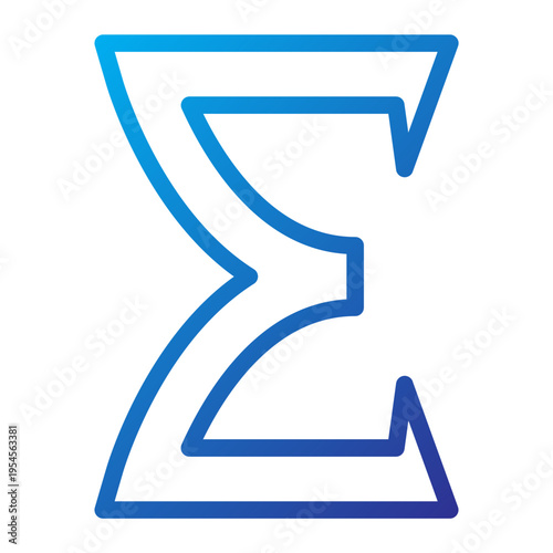 Summation Sigma Notation Line Gradient Icon