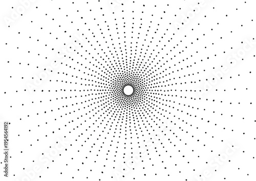 Abstract Radial Pattern of Dots Concentric Design.