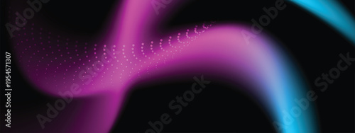 Gradient abstract background with flowing particles and dynamic light motion, futuristic digital technology concept with smooth wave effect and modern style